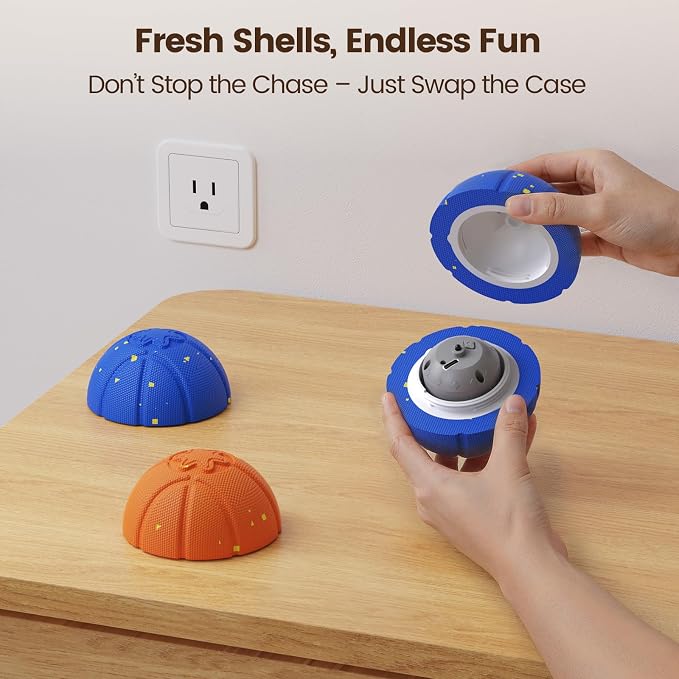 Invengo Interactive Dog Ball, Automatic Rolling Dog Toys with 3 Play Modes | E-TPU Material Dog Balls, IP65 Waterproof Interactive Dog Toys for Medium Dogs(Blue)