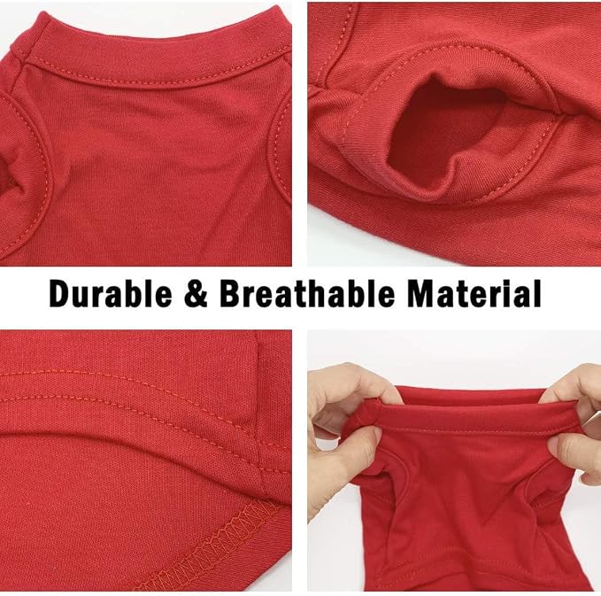 Dog Shirts Pet Clothes Blank Clothing, 3pcs Puppy Vest T-Shirt Sleeveless Costumes, Doggy Soft and Breathable Apparel Outfits for Small Extra Small Medium Dogs and Cats | Soft and Breathable Cat Outfits; Cat Clothing; T-Shirt for Puppy Small Medium Dog...
