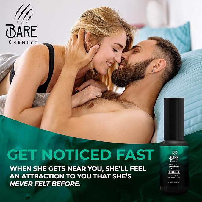 Pheromones for Men to Attract Women (Temptation) Cologne - Extra Strong, Concentrated Proven Formula Spray