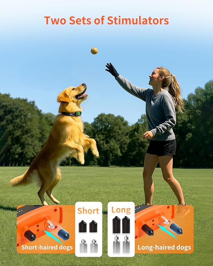 BarKar Dog Shock Collar with 4 Training Modes, IPX7 Waterproof Dog Training Collar with IPX4 Remote, 2600FT Electric Collar with Beep, Shock, Vibration & Shock Boost for All Breeds