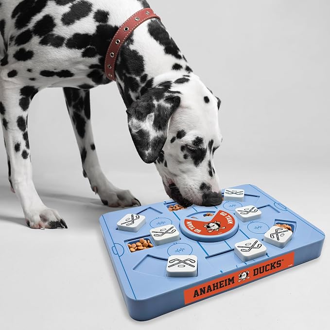 Pets First NHL Anaheim Ducks Large Puzzle Toy, New Size, Interactive Dog Treat & Slow Feeding Toy