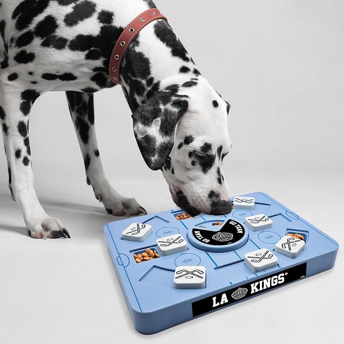 Pets First NHL Los Angeles Kings Large Puzzle Toy, New Size, Interactive Dog Treat & Slow Feeding Toy