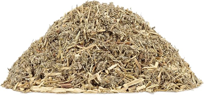 Halo Naturals Organic Wormwood Herb Cut & Sifted, 4 Ounces (Artemisia Absinthium) USDA Certified Wormwood Tea | Non-GMO | Vegan| Resealable Pouch| Packaged in The USA (Pack of 1)