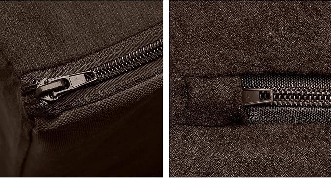 Furhaven Orthopedic Dog Bed for Large Dogs w/ Removable Bolsters & Washable Cover, For Dogs Up to 125 lbs - Plush & Suede Sofa - Espresso, Jumbo Plus/XXL