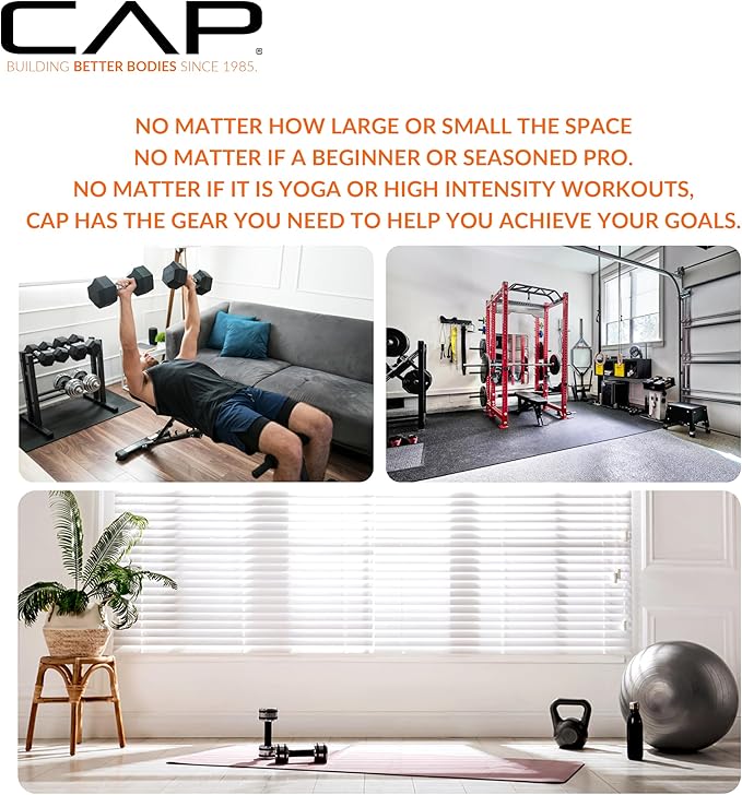 CAP Puzzle Exercise Mats | 1/2” Thick EVA Interlocking Foam Tiles for Home Gym Flooring | Multiple Options