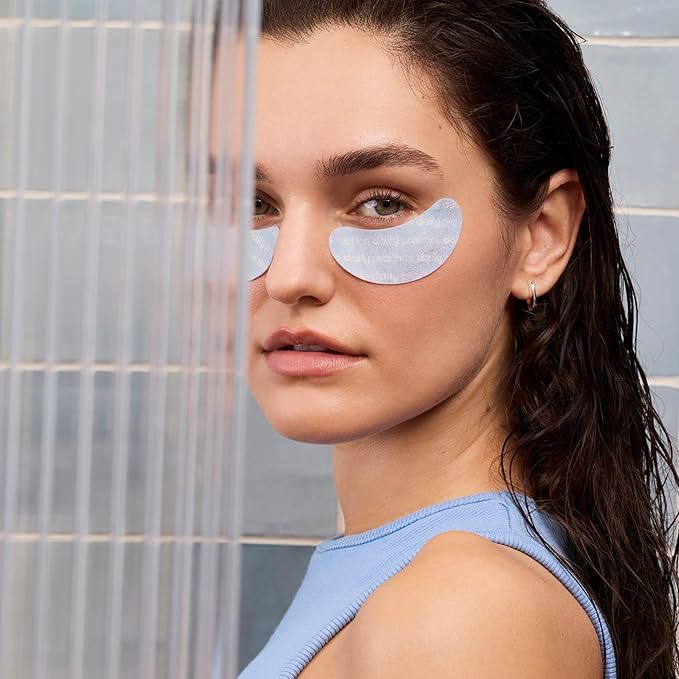 Daily Practice by Dr. B Brighten & Hydrate Under Eye Patches - Cooling Hydrogel Eye Masks for Dark Circles, Puffiness & Tired Eyes - Ophthalmologist-Created, Dermatologist-Tested (5 Pack, 1 Pair Each)