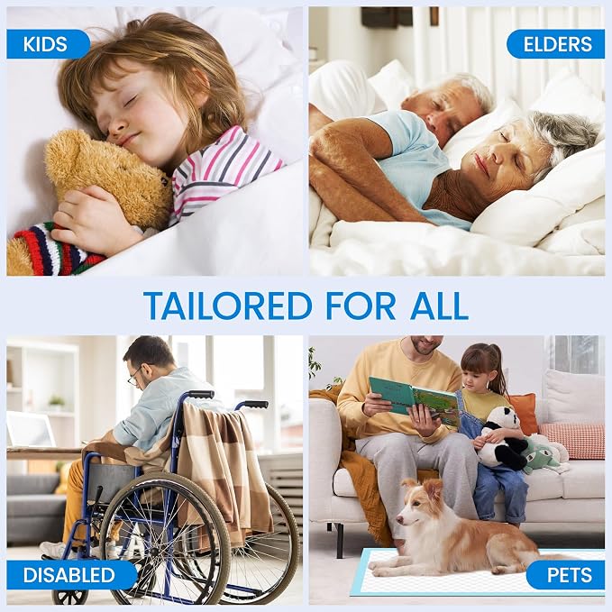 30” x 36” Disposable Underpads, 6 Layers Super Absorbent | Leakproof Bed Pads for Adults and Pets Quick-Drying Incontinence Pads, Dog Pee Pads Extra Large - 10 Count