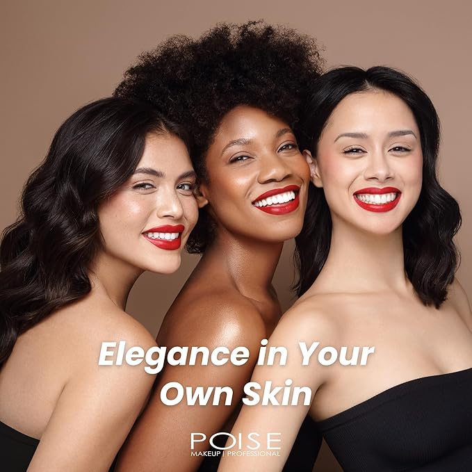 POISE Makeup HD Crème Lip and Cheek Compact | Long Lasting Cheek Blusher and Lip Stain Lipstick in One Hydrating for Skin Infused w/Shea Butter, ZONA ROSA