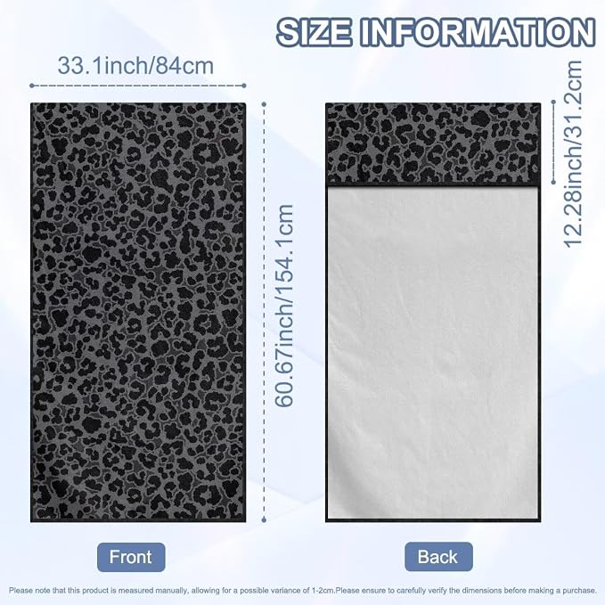 INSTANTARTS Leopard Car Seat Towel Cover Yoga Towel Car Seat Cover Beach Towel
