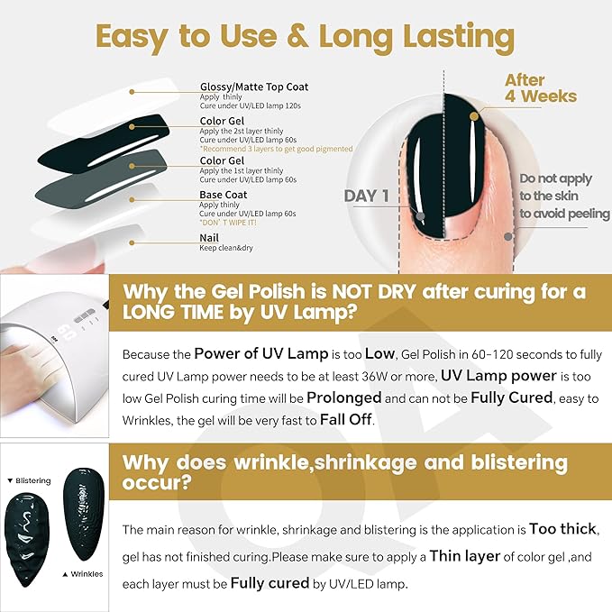YTD Likomey Dark Emerald Green Gel Nail Polish,15ml Salon Home DIY Manicure and Pedicure Fall Winter Soak Off UV Color Varnish,CS415