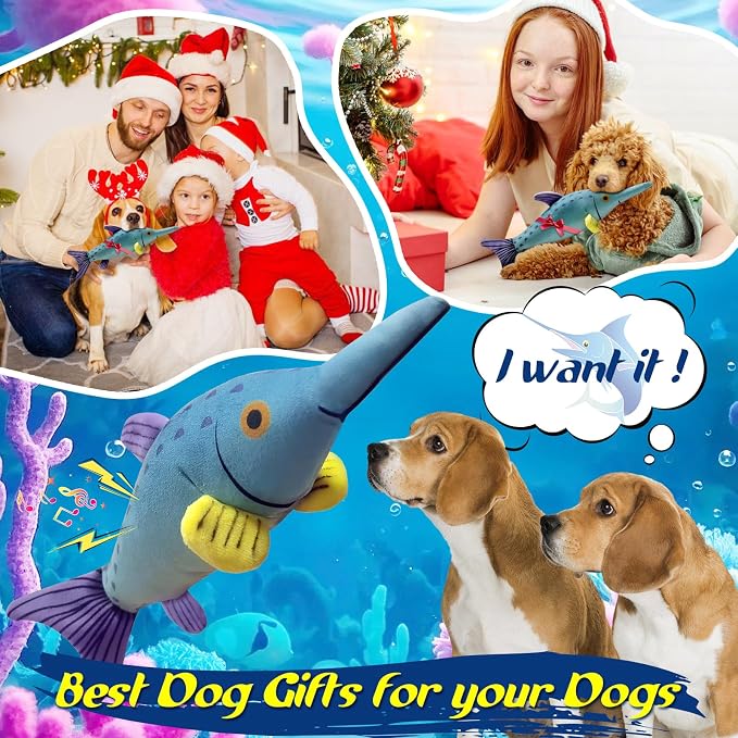 Fuufome Large Squeaky Dog Chew Toy, Ideal Dog Toys for Chewers, for Small and Medium Breed Puppies or Dogs
