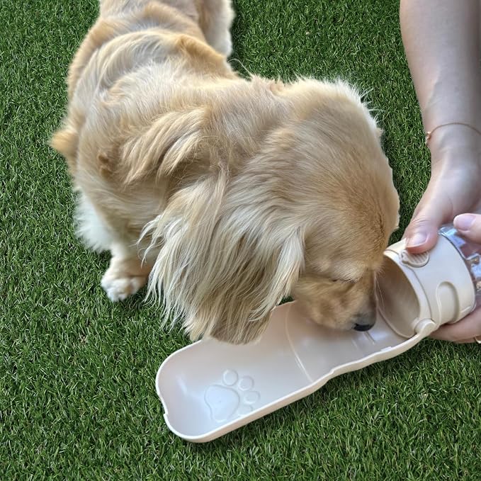 2-in-1 Portable Pet Water Bottle with Treat Storage, BPA-Free Leak-Proof Travel-Friendly Dog & Cat Hydration Dispenser for Walks