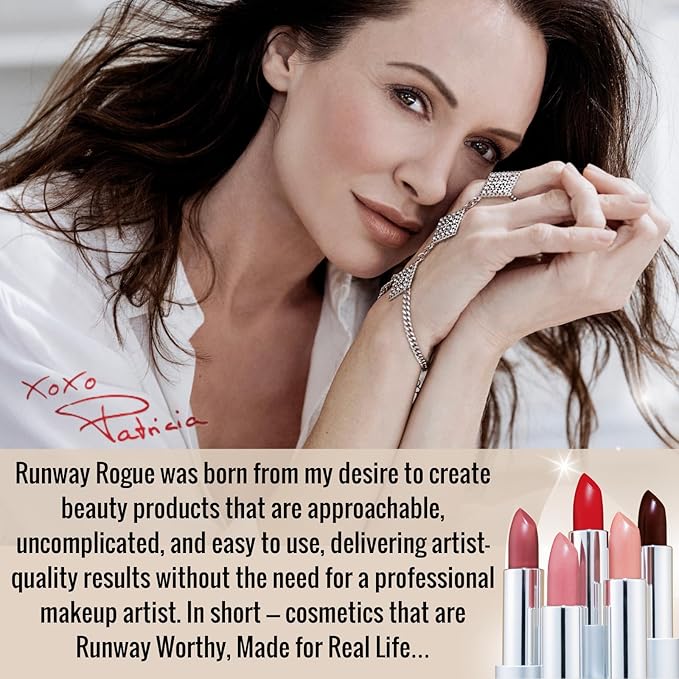 Runway Rogue 90s Vibe Lipstick Trio, Moisturizing Matte Lipstick Set, (‘Patricia’, ‘Front Row’, ‘Booked Out’)