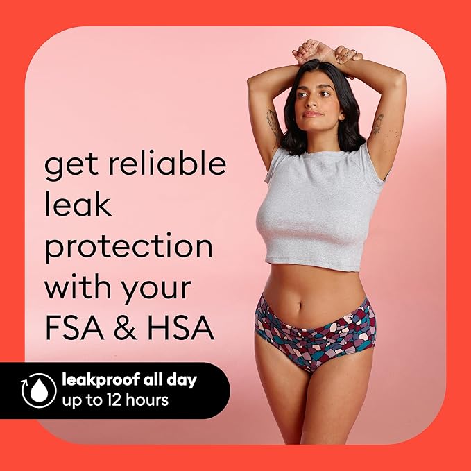 Thinx for All Period Underwear, Everyday Comfort Brief, Holds Up to 12 Regular Tampons*, Period Panties, Leakproof, Reusable & Controls Odor, Black, 2 Pack, 2X