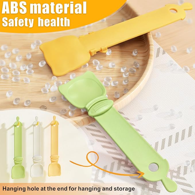Idepet 4 Pcs Cat Strip Feeders Spoon,Cute Cats Treat Squeeze Spoons Pet Food Mixing Spoon Multifunctional Lickable Treat Feeding Dispenser for Cat Liquid Snack and Wet Food(Green&White&Yellow)