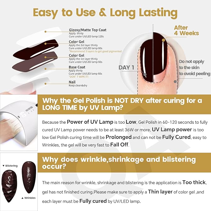 YTD Likomey Dark Maroon Red Gel Nail Polish,15ml Salon Home DIY Manicure and Pedicure Fall Winter UV Color Varnish,CS414