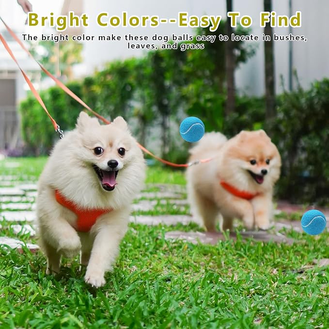Magicorange 40 Pack Squeaky Mini Tennis Balls, 1.5 inch Small Dog Ball