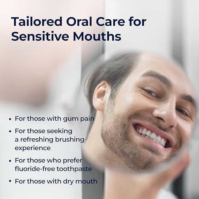 1950 Mineral Salt Blue Toothpaste - Jeju Lava Seawater Salt with Hydroxyapatite for Sensitive Teeth, Gum Care, Whitening, Reminaeralizing, Green Tea Freshness, Fluoride Free, SLS Free (3.5 oz)