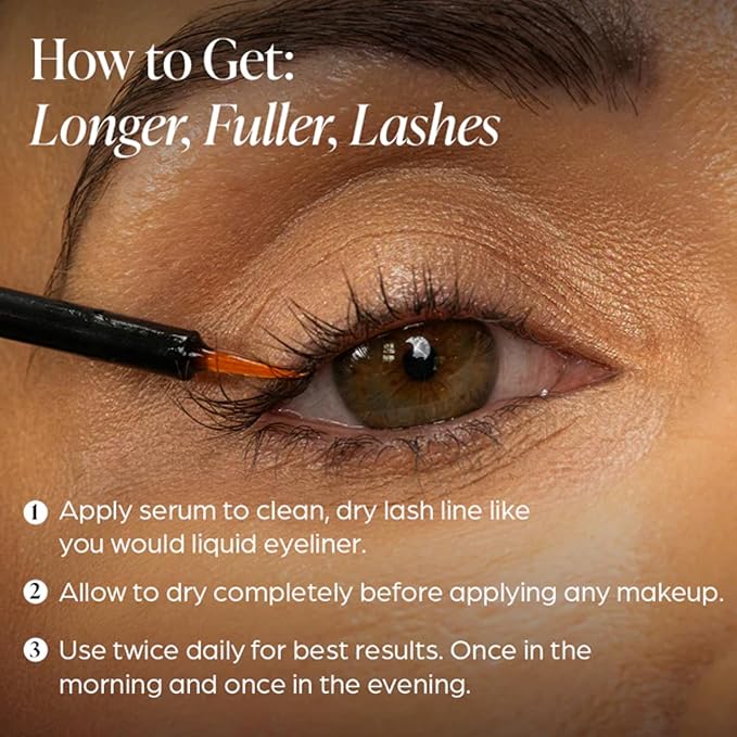 Lash & Brow Growth Serum Duo – Peptide & Botanical Blend for Naturally Fuller-Looking Lashes & Brows, 3mL Each