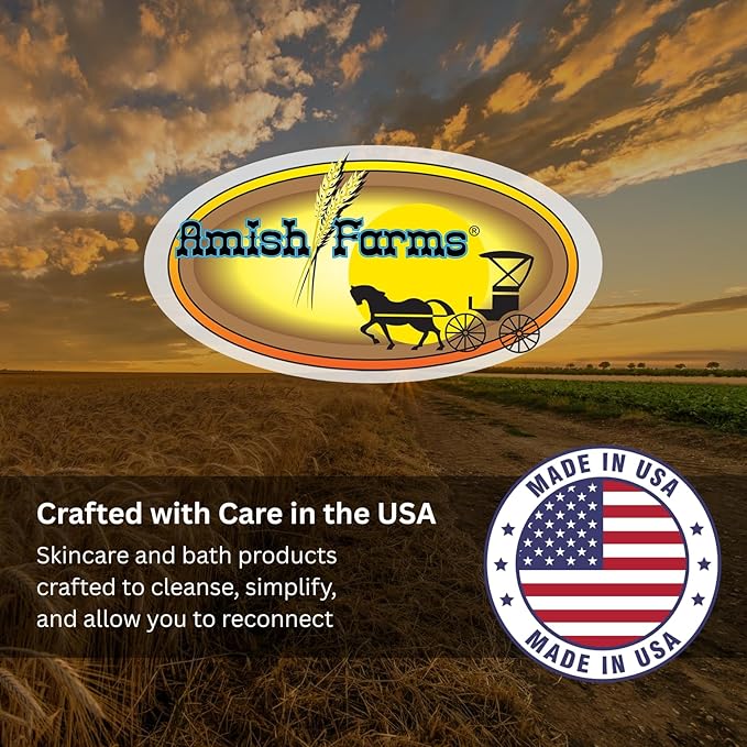 Amish Farms NatureClean Fragrance Free Bar Soap 5 oz Bars (5 Pack) with Bentonite Clay, Coconut Oil and Shea Butter, for Women, Men, Moisturizing for Sensitive Skin, Body, Face, Hand, Made in the USA