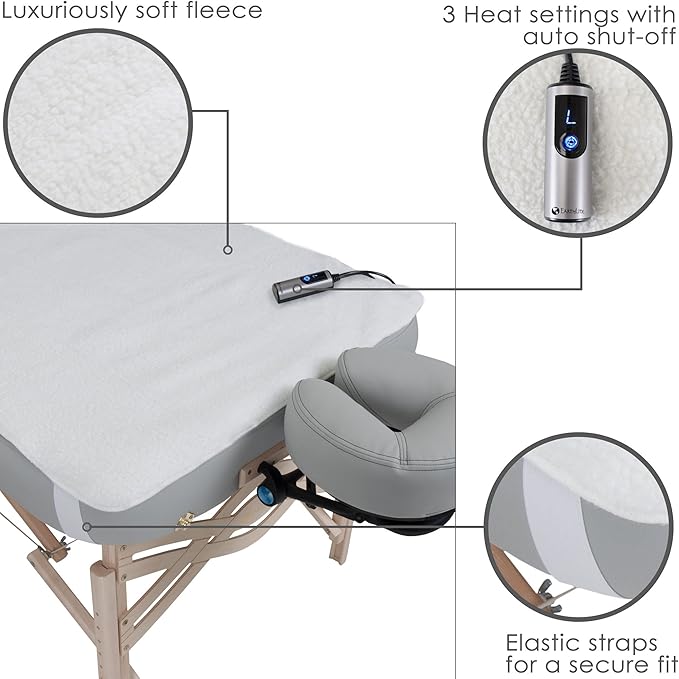 EarthLite Pregnancy Massage Cushion & Headrest + Massage Table Warmer & Fleece Pad (2-in-1) – Ultimate Comfort & Support Set for Prenatal Massage, Recovery & Relaxation