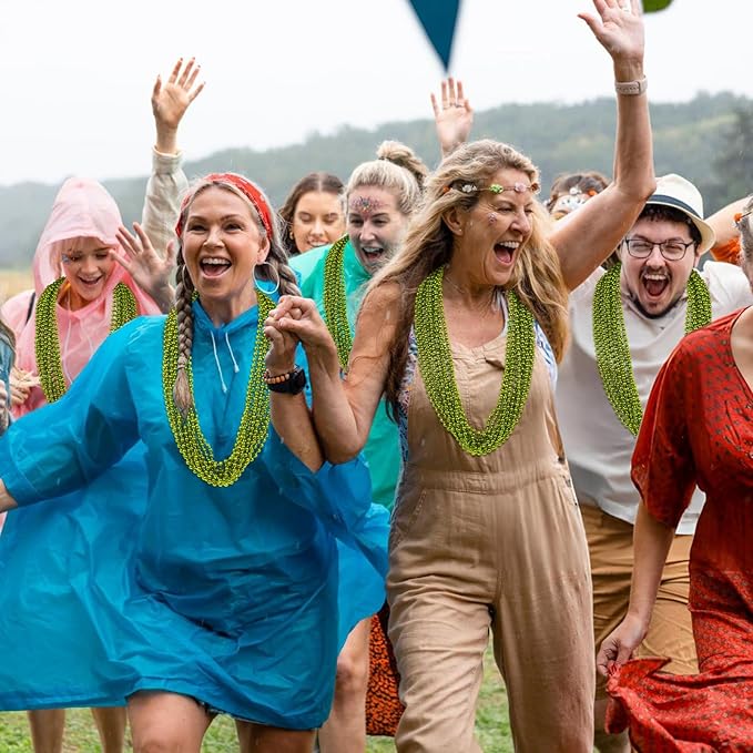 SHAOQINLIN 12 PCS St. Patricks Day Bead Necklace, 33" Light Green Mardi Gras Beads Necklaces St Patricks Day Accessories for St. Patrick's Day Mardi Gras Parade Throws Birthday Christmas Party Favors