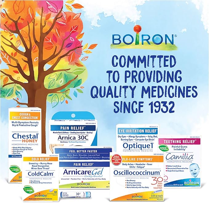 Boiron Arnica Montana 200Ck Homeopathic Medicine for Muscle Pain and Stiffness - Pack of 3 (240 Pellets)