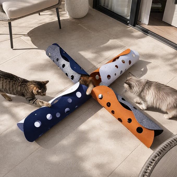 2 PCS Transformable Cat Tunnels for Indoor Cats, All Breed