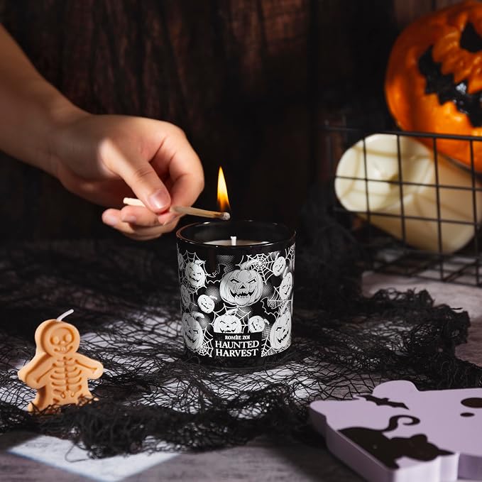 ROMIIE ZOI Scented Candle - Haunted Harvest Halloween - 6oz Soy Wax Candle for Autumn, Gift for Her/Him