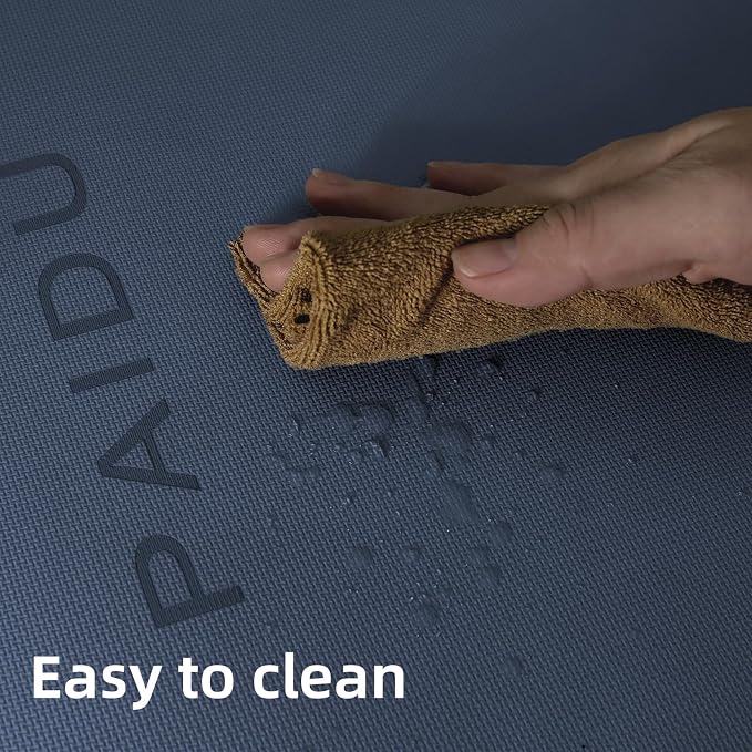 PAIDU Yoga Mat Non Slip Anti-tear,extra thick-2/5 inch(10MM)High Resiliency Professional POE Yoga Mats for Women Men Kids,72"x24"inch,Workout, Yoga, Pilates and Floor Exercise, with Carrier Strap