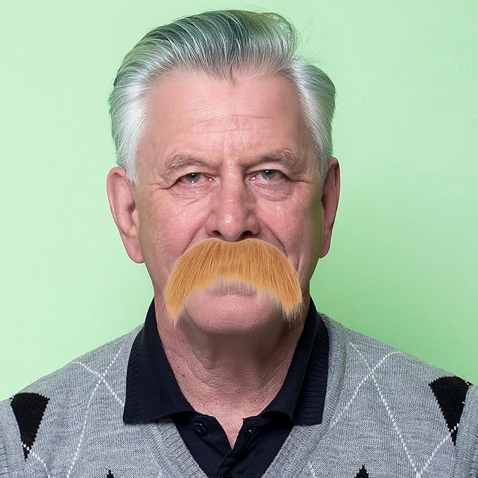 Self Adhesive Fake Mustache False Facial Hair Stick On Cosplay Mustache Halloween Party