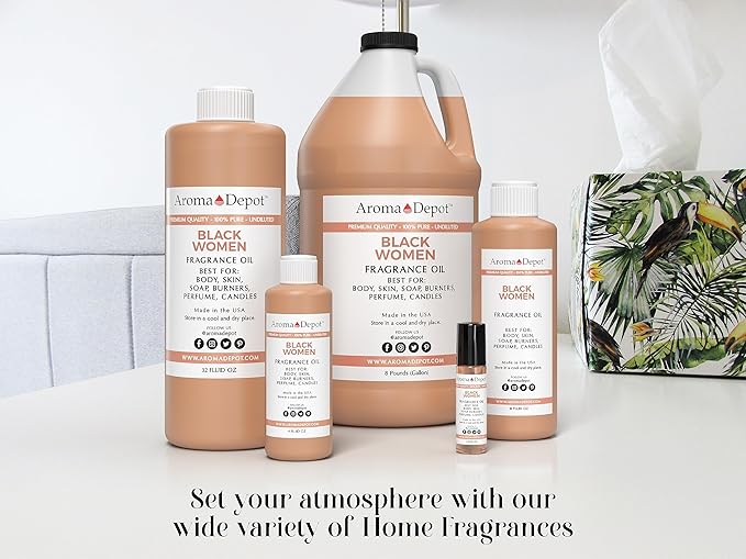 Aroma Depot Black Women 1 oz. Fragrance Oil I Perfume I Skin Oil I Scented Oil. Bath Bombs, Body Butters, Creams and lotions. Few Drops in The Diffuser, Burners, or Warmers.