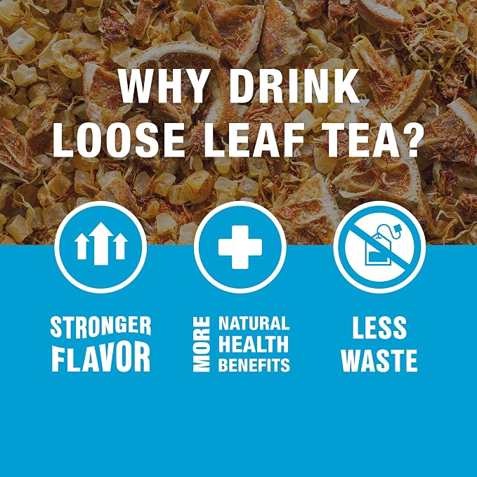 Tiesta Tea Premium Starter Loose Leaf Sampler Kit - Classic Tea Blends, High to Non Caffeinated, Hot & Iced Brews, Starter Set with Black, Green, Herbal Sample Bags and 100 Disposable Tea Filters