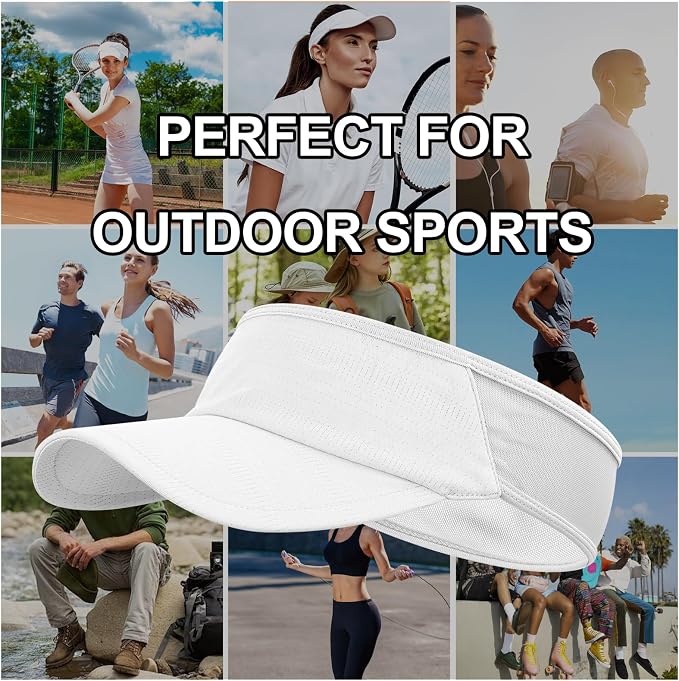 Sun Visor Hats Lightweight Stretchy for Running Tennis Golf | Portable,Mesh breathable,Quick-dry,Cooling Visor Hat,Stretch Fit,For Outdoor Sport Pickleball,Beach Volleyball