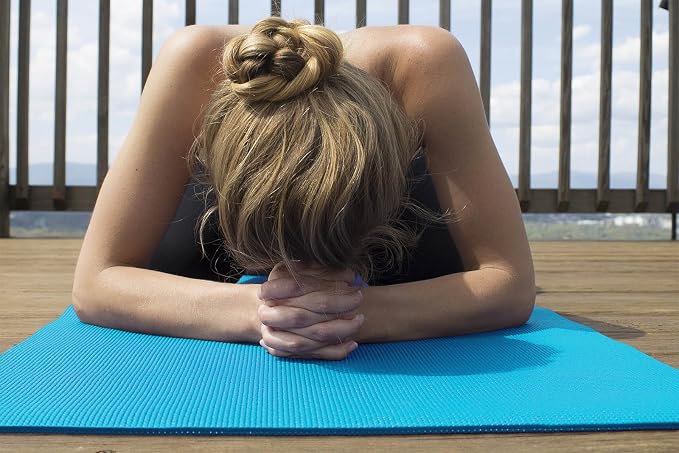 YogaAccessories 1/4" Thick High Density Deluxe Non Slip Exercise Pilates & Yoga Mat