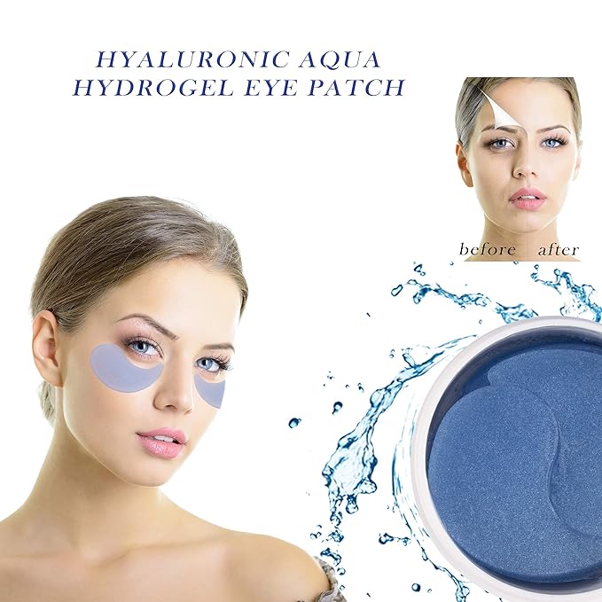 MEDB Re-vitalizing Hyaluronic Aqua Hydrogel Eye Patch | Korean Skincare | Deep Hydration & Wrinkle Care | Calming Eye Patches for Dry, Sensitive Skin | 60 Patches (30 Pairs)