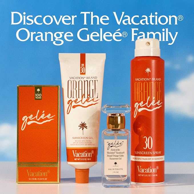VACATION Orange Gelée 100th Anniversary Fragrance Collection — Limited-Edition Five-Piece Eau de Toilette Set | Developed with ARQUISTE Parfumeur | Five Unique Scent Profiles