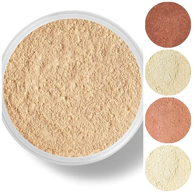 STARTER SET (FAIR 2) Mineral Makeup Kit Bare Skin Sheer Powder Matte Foundation Blush Bronzer Illuminating Veil