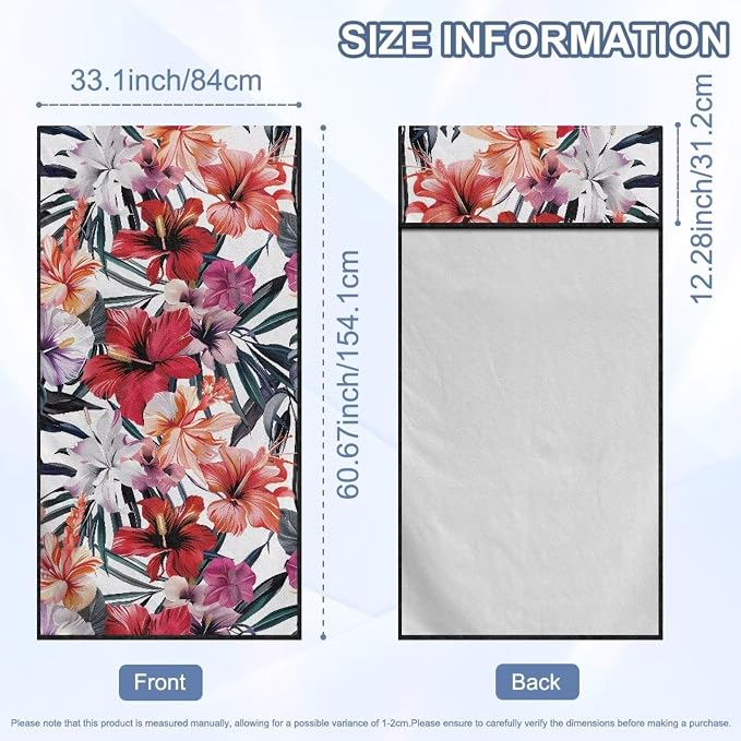 INSTANTARTS Hibiscus Car Seat Cover Protector Sweat Towel Multi-Functional Car Towel Car Seat Towel Cover