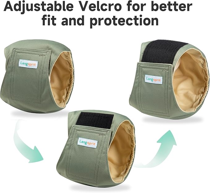 Male Dogs Diapers Belly Bands(4Pack), Washable Reusable Male Boy Doggy Wraps Panties for Doggie Puppy Pooping Potty Training Incontinence Marking Pañal para Perro Brown Gray Green Cyan X-Large