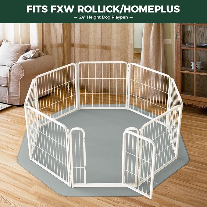 FXW Washable Pee Pads for Dogs, Super Absorbent, 29" Octagon, 1 Pack | Machine washable, Non-slip backing, Fits 24"H 8-Panel FXW Rollick/Homeplus Playpens
