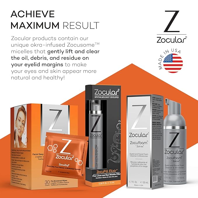Zocufill Elixir Eye Gel and Face Serum - Eye Bags Treatment for Women and Men - Reduce the Appearance of Dark Circles, Puffy Eyes, Fine Lines and Wrinkles