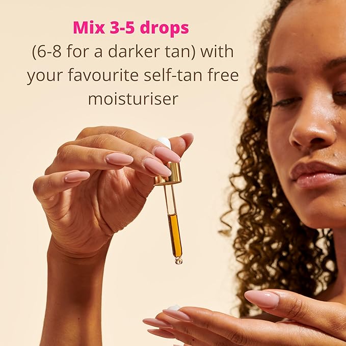 Skinny Tan Notox Face Tanning Drops - Hydrating Serum for Face with Vegan Collagen, Guarana, Aloe Vera - Reduces Appearance of Imperfections - 1 oz