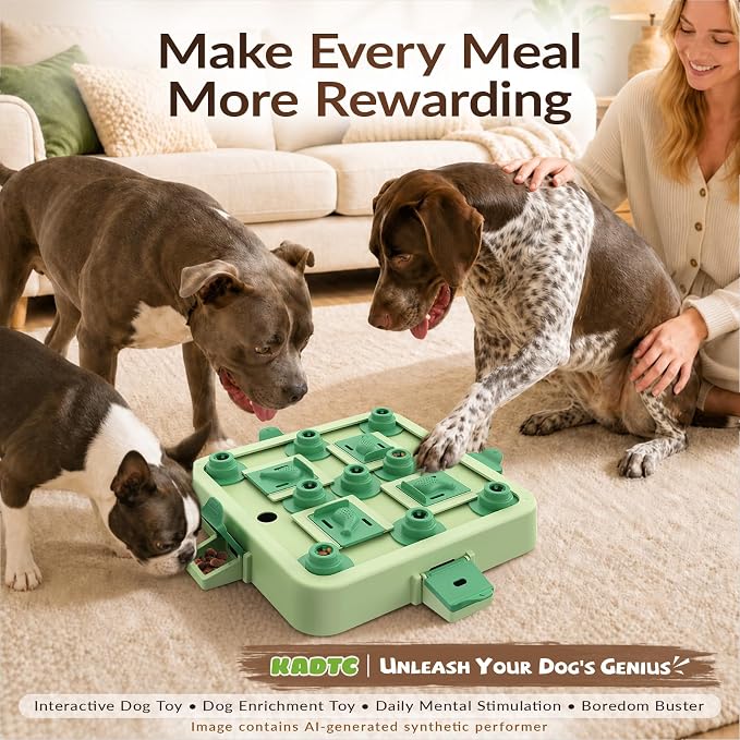 KADTC 3-Level Dog Chess Puzzle Toy, Brain & Mental Stimulation, Smart Dogs