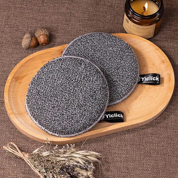 Yiclick Exfoliating Body Scrubber (2 Pack), Body Exfoliator Scrubber, Exfoliating Sponge for Shower Bath, Shower Loofah Luffa Lufa with Handle, Dead Skin Exfoliator for Body Scrub, Men Women