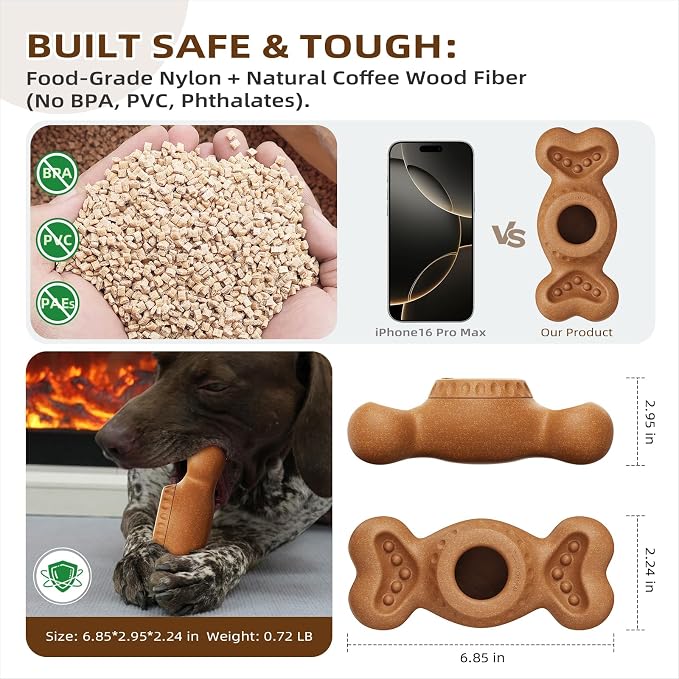Niumowa Frozen Dog Treat Toys - Indestructible Chew for Large Dogs