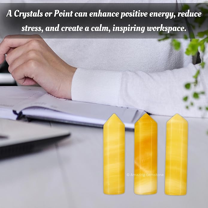 Amazing Gemstone Crystal Points Bulk Healing Crystals & Stones - Premium Single Terminated Healing Wand Point Bulk Crystals for Crafts, Crystal Grid, DIY Work