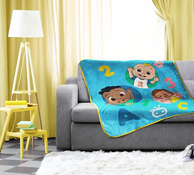CoComelon Toddler Blanket 40x50 Super Soft Cozy Plush Kids Travel Throw