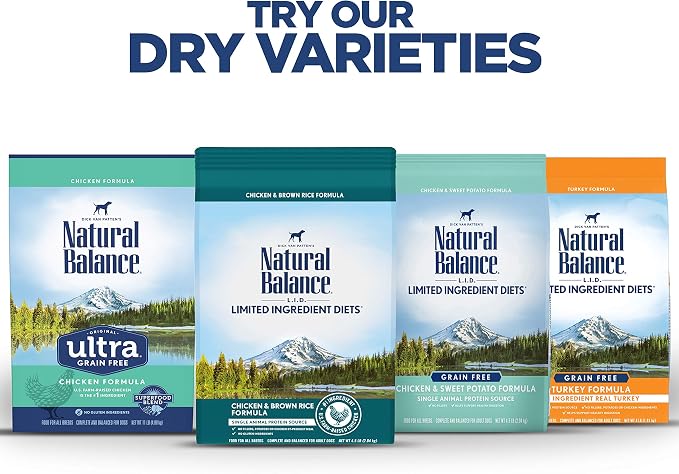 Natural Balance Limited Ingredient Mini-Rewards Turkey Grain-Free Dog Training Treats for Dogs | 5.3-oz. Canister (Pack of 2)