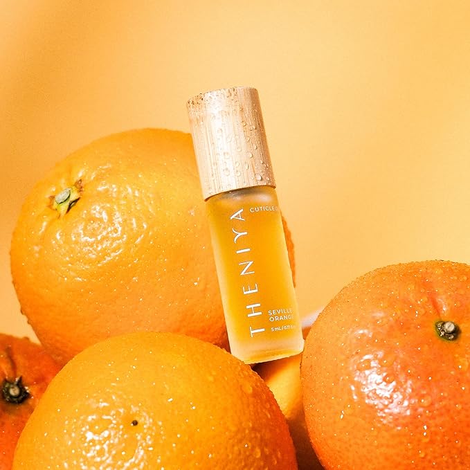 Cuticle Oil for Nail Strengthening and Growth – Hydrating, Vegan, Organic Formula with Jojoba & Vitamin E | 3 Signature Fragrances | 5mL Roll-On (0.17 Fl Oz, Orange Fragrance)